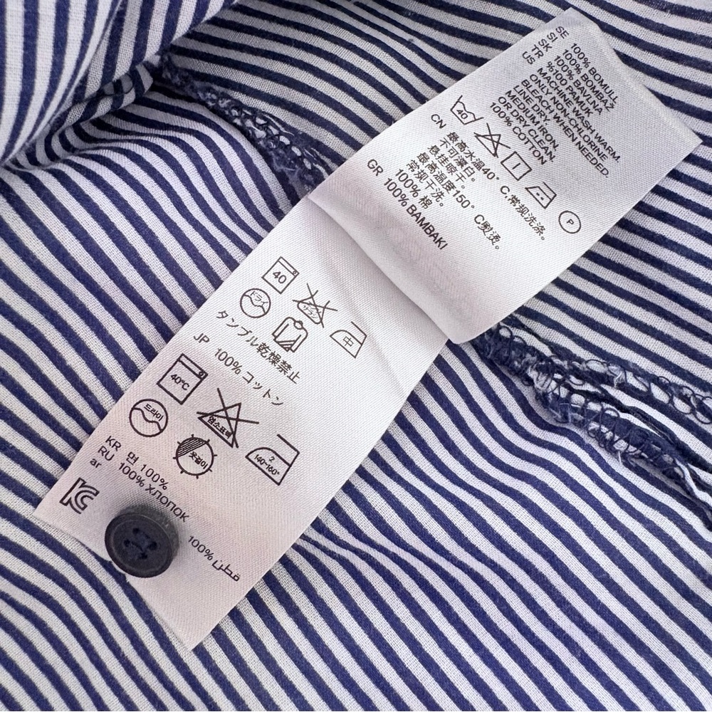H&M Blue & White Striped Ruffle Top - Picture 8 of 8